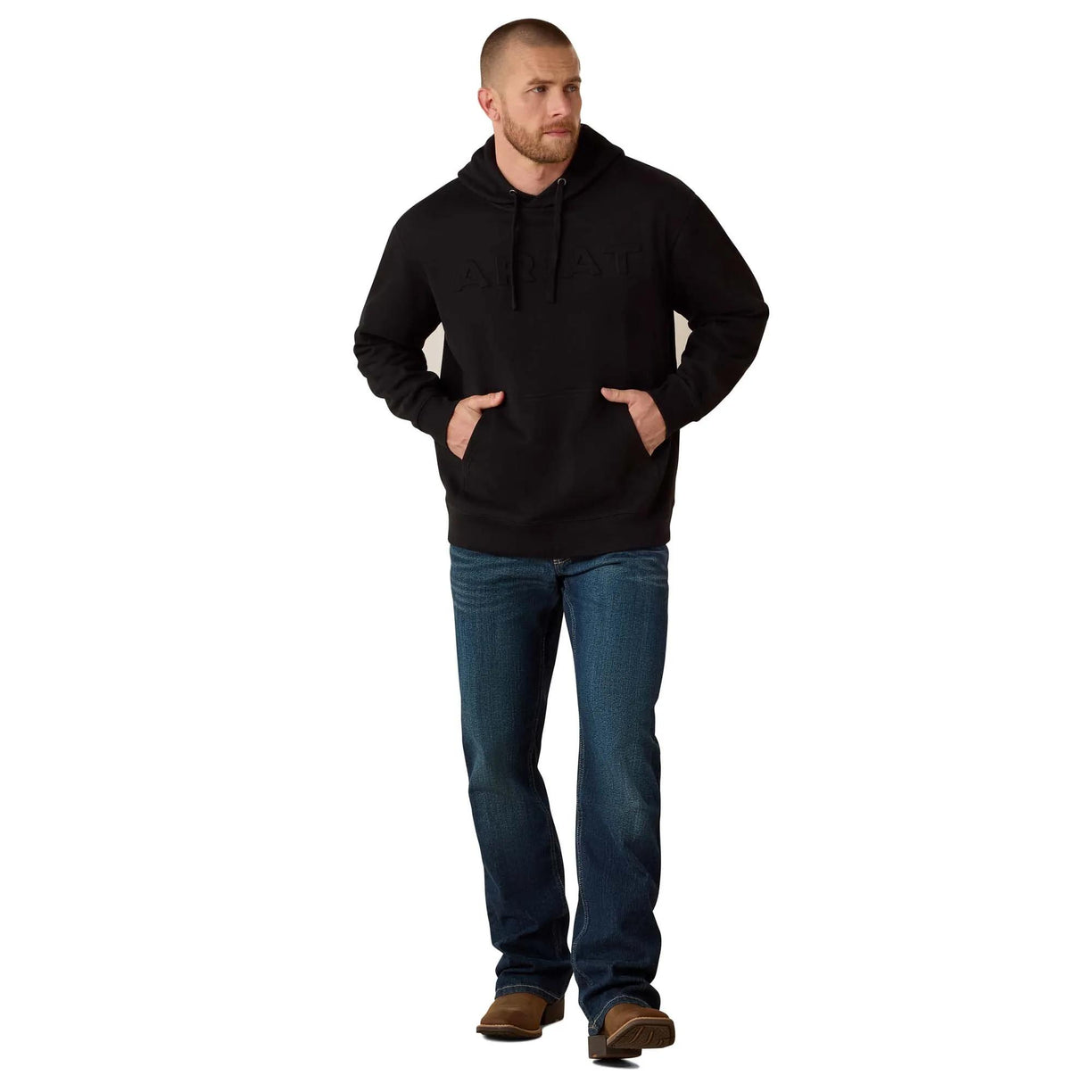 Sudadera Ariat Embossed Logo Negro
