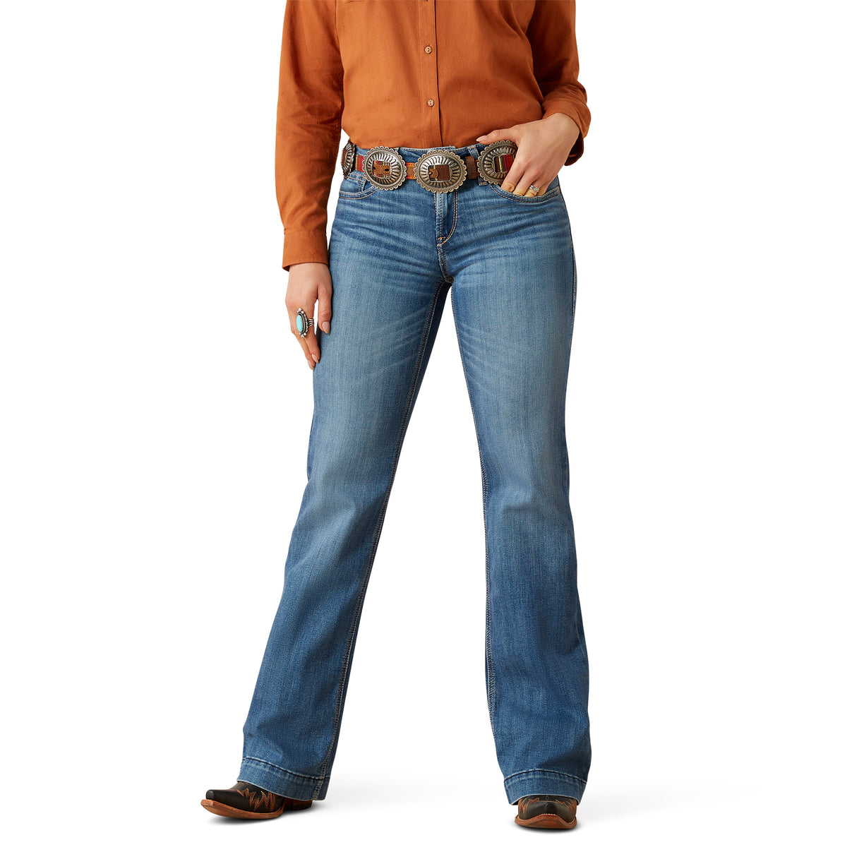 Jeans Ariat Isabelle Tiro Perfecto Pierna Amplia