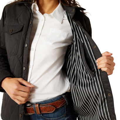 Chamarra Ariat Grizzly Quilted Barn Negro