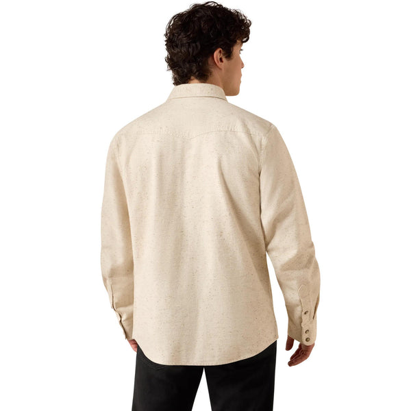 Camisa Ariat Retro Hercules Fitted Snap Beige