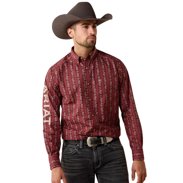 Camisa Ariat Team Dutton Classic Fit Rojo