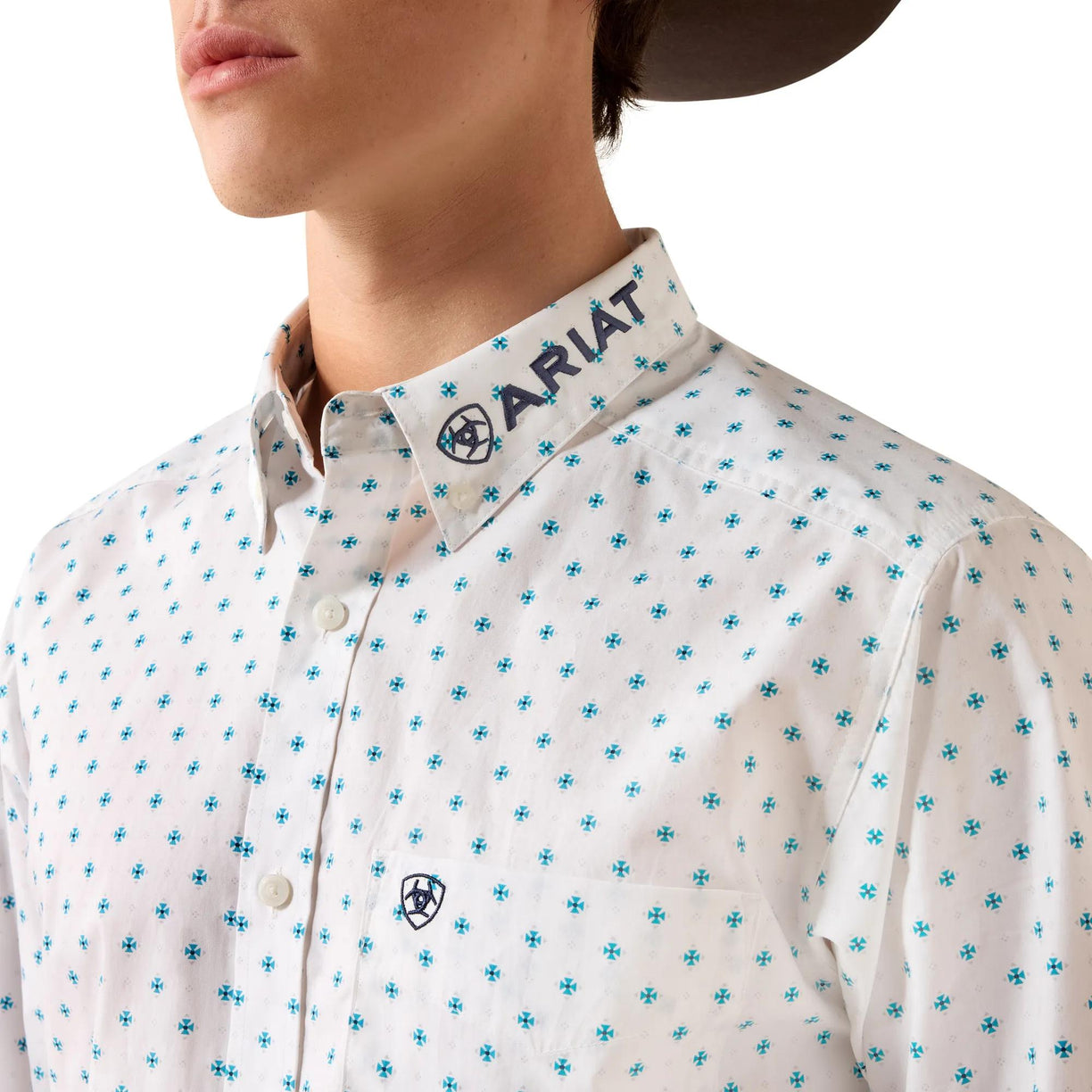 Camisa Ariat Team Emory Corte Fitted Blanco
