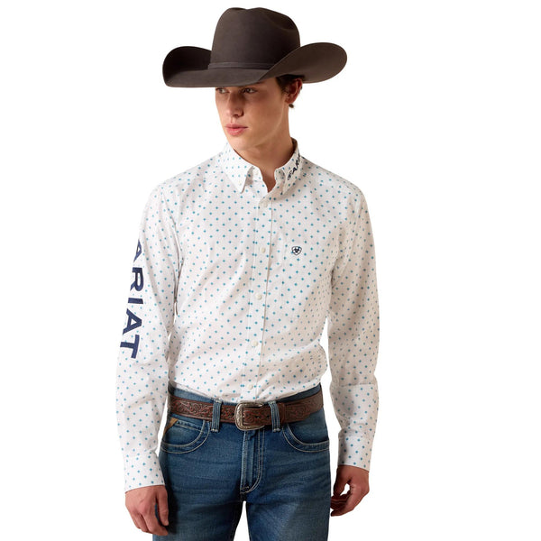 Camisa Ariat Team Emory Corte Fitted Blanco