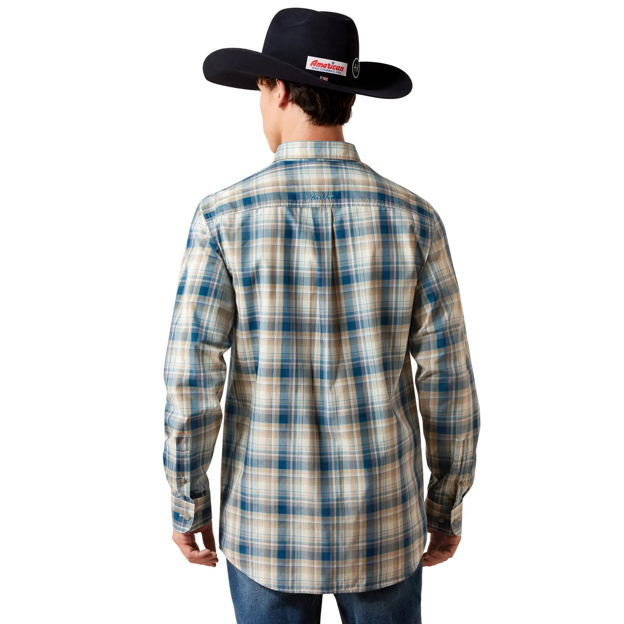 Camisa Ariat Pro Series Wes Fitted Beige