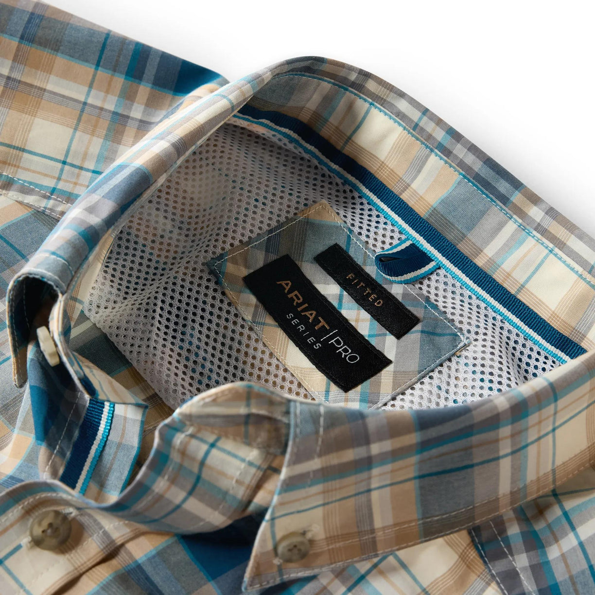 Camisa Ariat Pro Series Wes Fitted Beige
