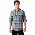 Camisa Ariat Retro Harish Corte Fitted Gris