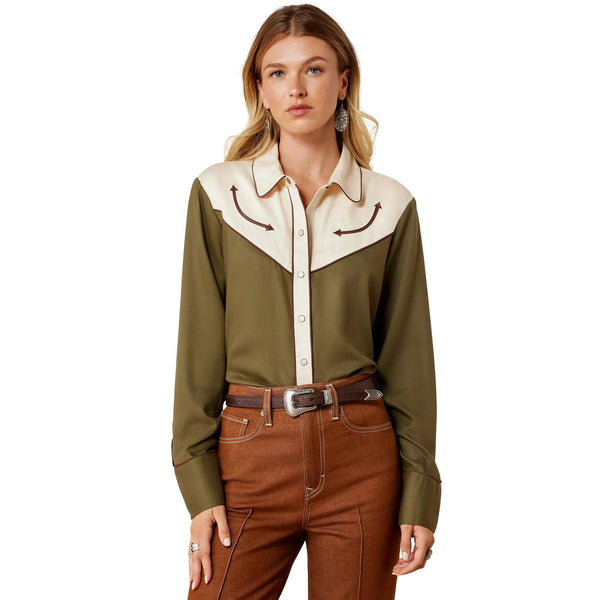 Camisa Ariat Bellamy Snap Verde
