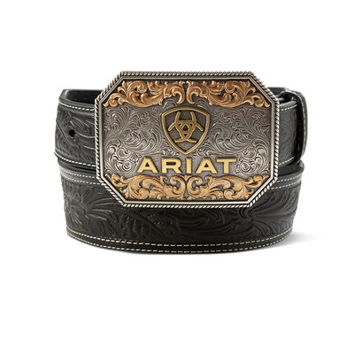 Cinturón Ariat Grabado Floral Negro