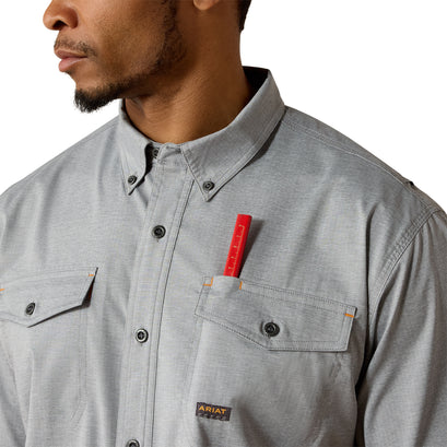 Camisa Ariat Work Rebar Made Tough VentTEK DuraStretch Gris