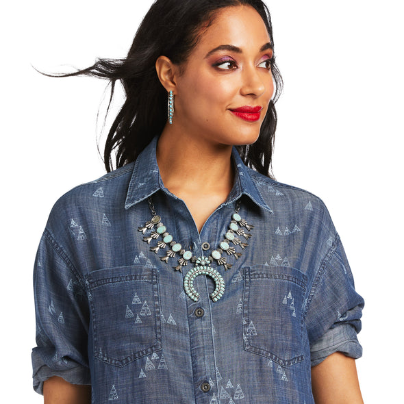 Camp Dress Denim Blue