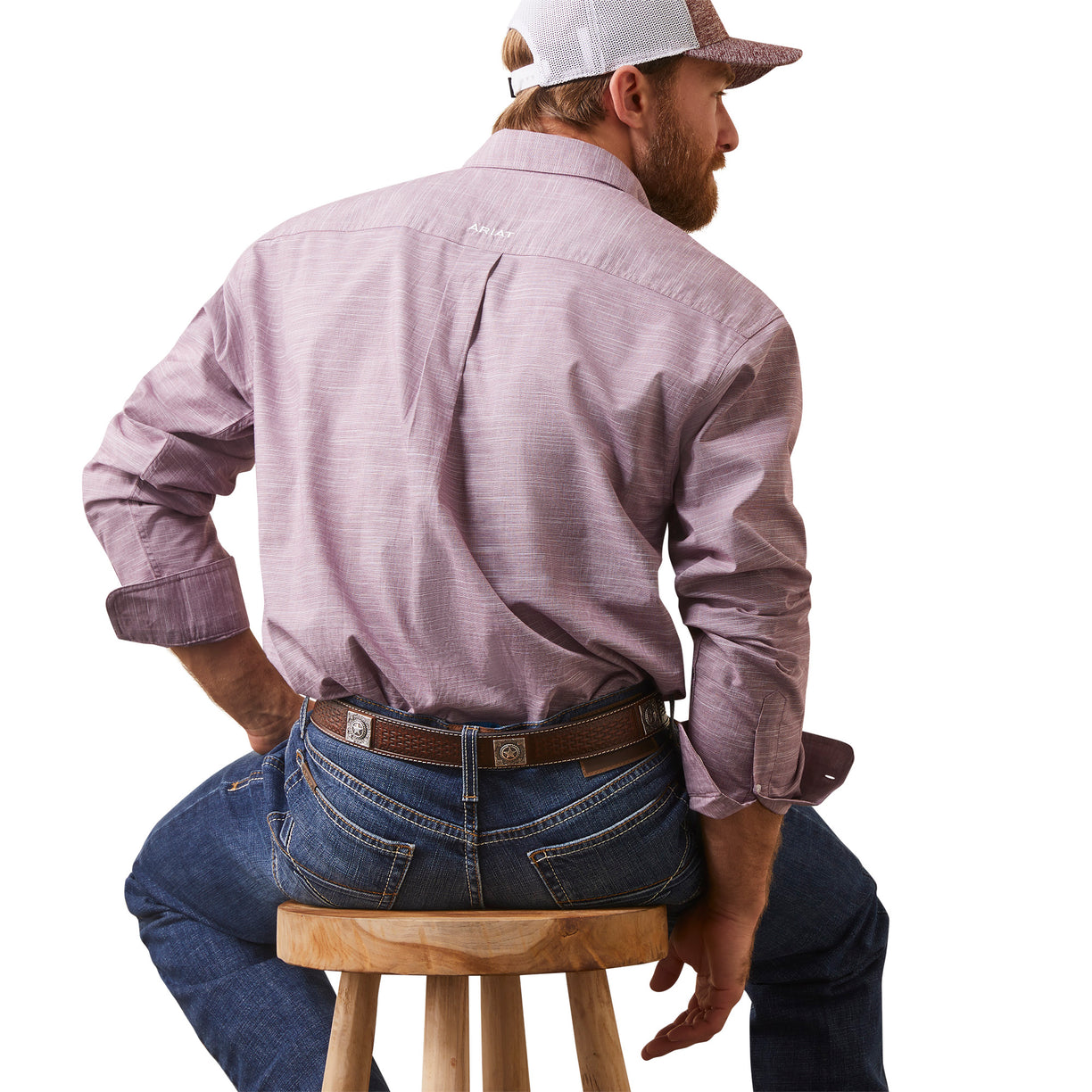 Camisa Ariat Solid Slub Corte Clásico