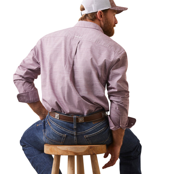 Camisa Ariat Solid Slub Corte Clásico