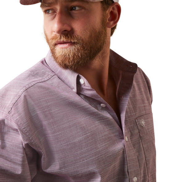 Camisa Ariat Solid Slub Corte Clásico