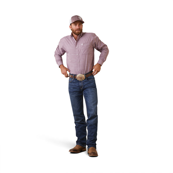Camisa Ariat Solid Slub Corte Clásico