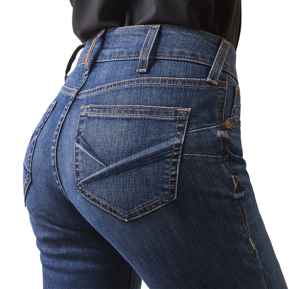 Jeans R.E.A.L. Leila Stretch Tiro Medio Corte De Bota