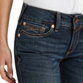 Jeans R.E.A.L. Amora Stretch Tiro Medio Corte De Bota