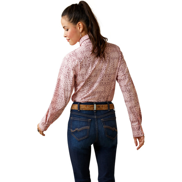 Camisa Ariat Libre De Arrugas Kirby Stretch Coral