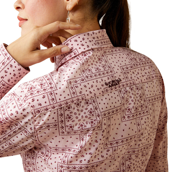 Camisa Ariat Libre De Arrugas Kirby Stretch Coral