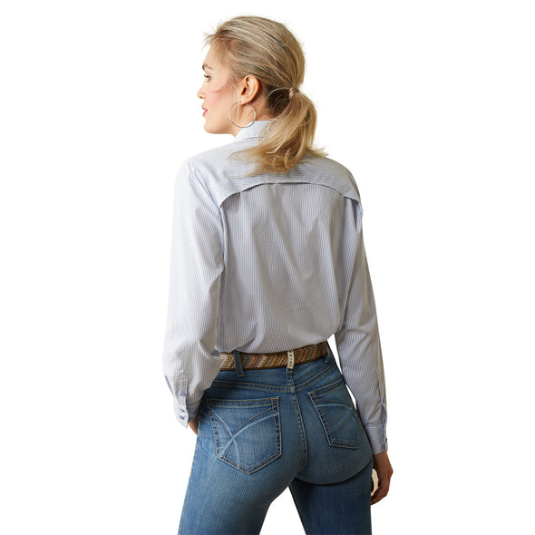 Camisa Ariat VentTEK Stretch Blue Stripe