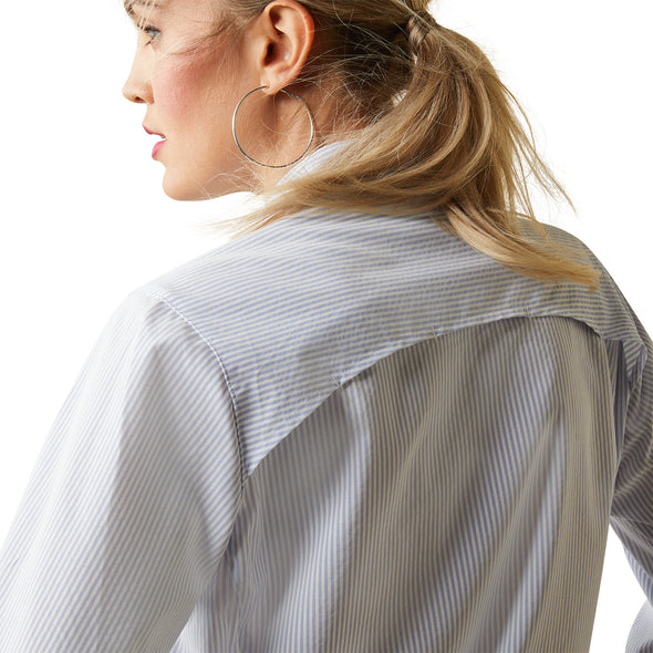 Camisa Ariat VentTEK Stretch Blue Stripe