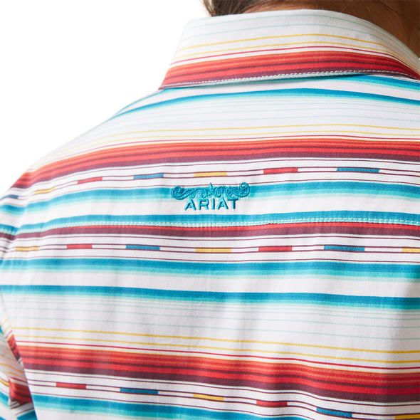 Camisa Ariat Libre De Arrugas Team Kirby Stretch Rosa Serape