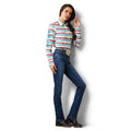 Camisa Ariat Libre De Arrugas Team Kirby Stretch Rosa Serape