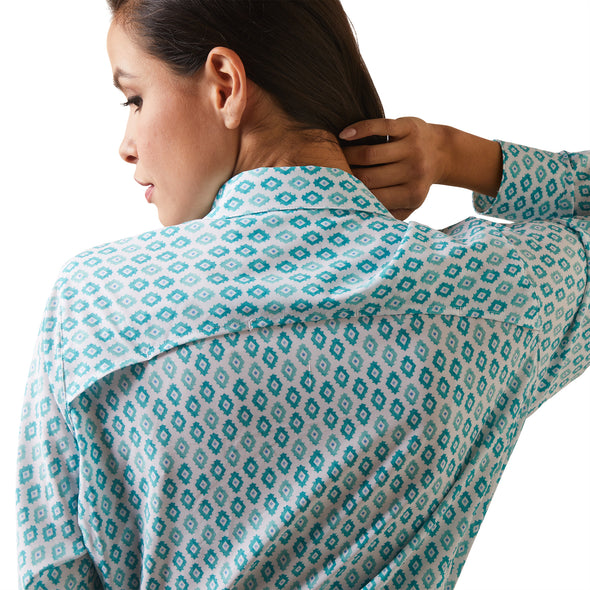 Camisa Ariat VentTEK Stretch Sea Breeze