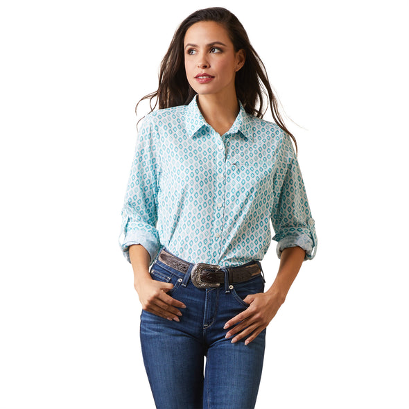 Camisa Ariat VentTEK Stretch Sea Breeze