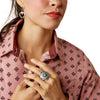 Camisa Ariat Libre De Arrugas Kirby Stretch Red River