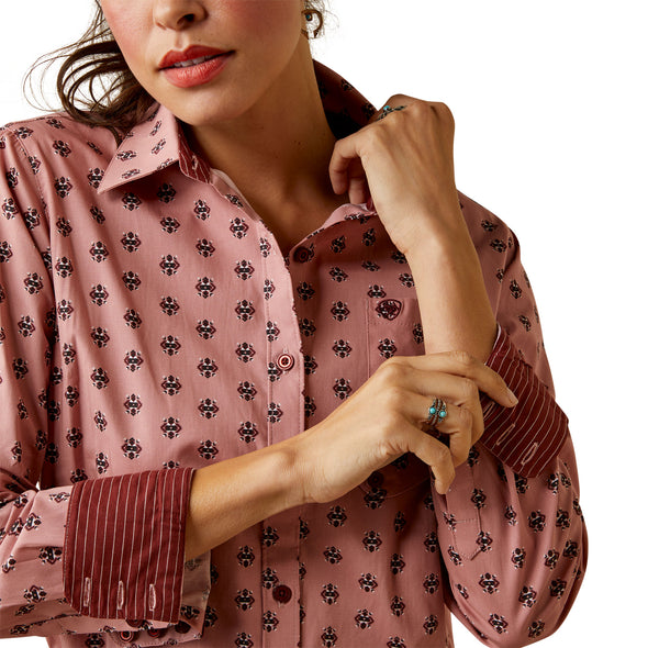 Camisa Ariat Libre De Arrugas Kirby Stretch Red River