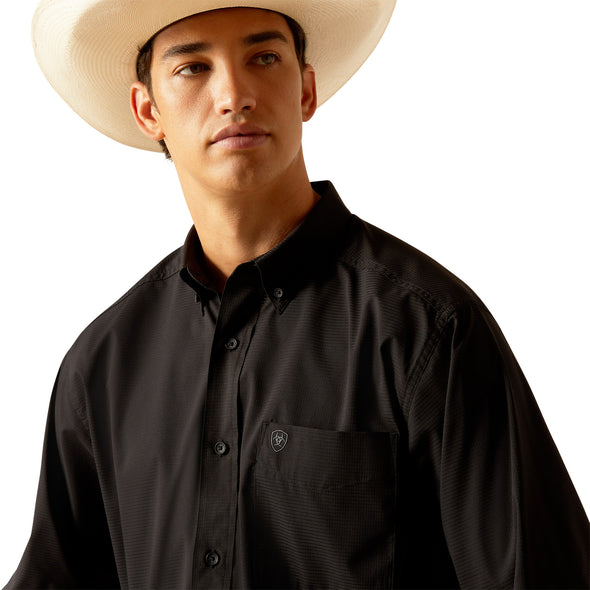 Camisa Ariat 360 Airflow Negro Corte Clásico