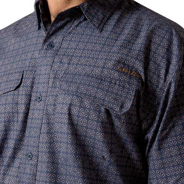 Camisa Ariat VentTEK Outbound Mood Indigo Corte Clásico