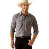 Camisa Ariat Jurlington Chambray Blue Corte Retro Botón A Presión