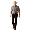 Camisa Ariat Jurlington Chambray Blue Corte Retro Botón A Presión