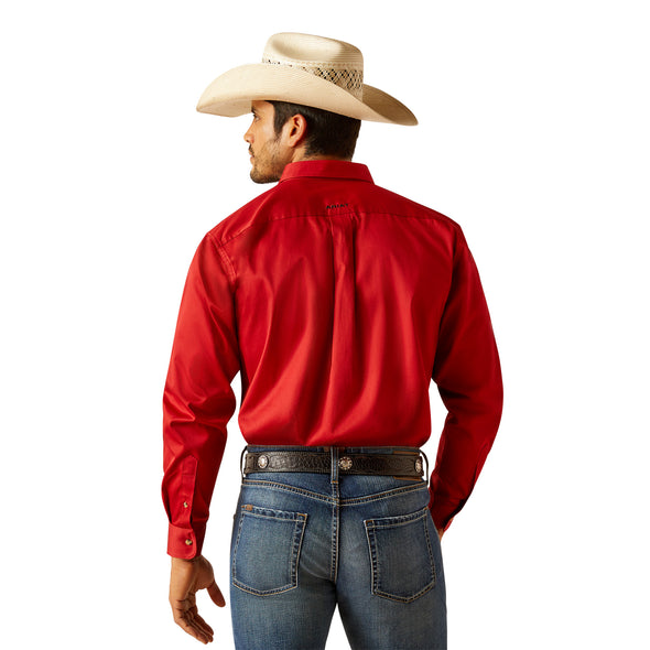 Camisa Ariat Team Logo Twill Rojo Corte Clásico