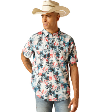 Camisa Ariat VentTEK Outbound Blanco Corte Fitted