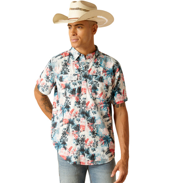 Camisa Ariat VentTEK Outbound Blanco Corte Fitted