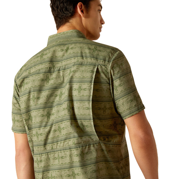 Camisa Ariat VentTEK Outbound Clover Corte Fitted