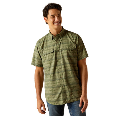 Camisa Ariat VentTEK Outbound Clover Corte Fitted