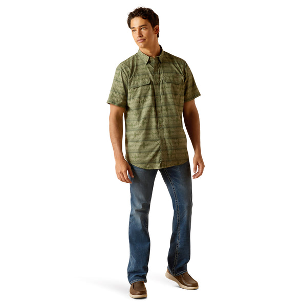 Camisa Ariat VentTEK Outbound Clover Corte Fitted