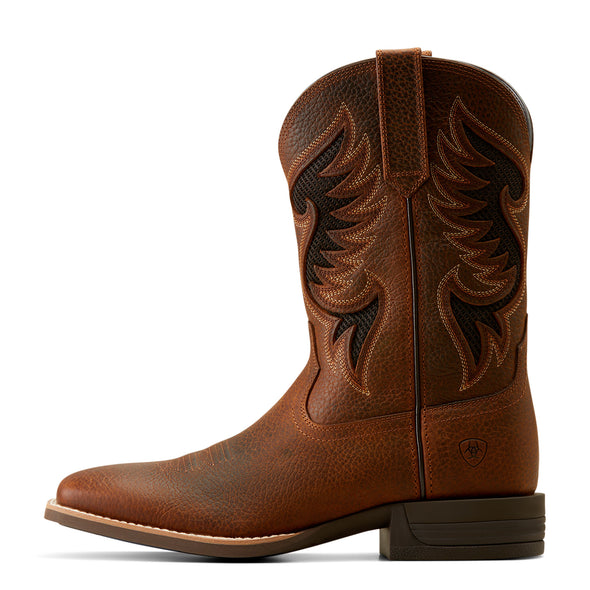 Bota Vaquera Cowpuncher Brown Oiled Rowdy VentTEK™
