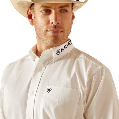 Camisa Ariat Team Logo Twill Blanco Corte Clásico