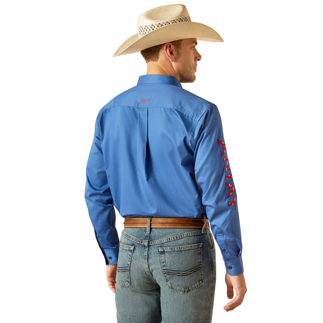 Camisa Ariat Team Logo Twill Cobalt Corte Clásico