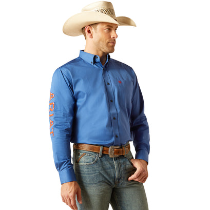 Camisa Ariat Team Logo Twill Cobalt Corte Clásico