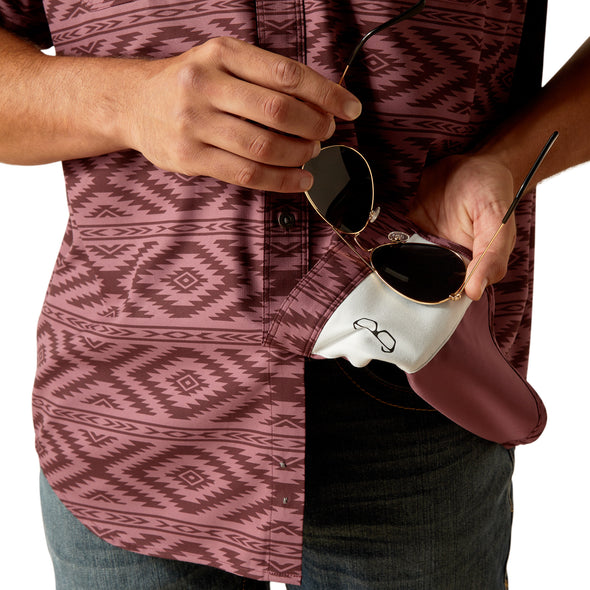Camisa Ariat VentTEK Dark Redwood Corte Fitted