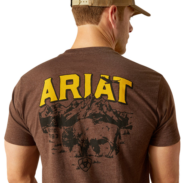 Playera Ariat Bison Sketch Shield