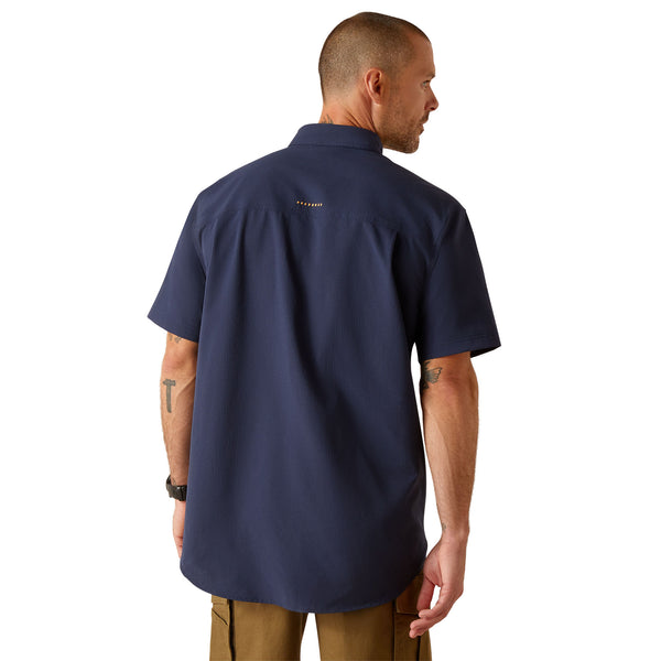 Camisa Ariat Rebar Made Tough 360 Navy Airflow Work