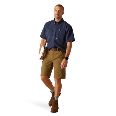 Camisa Ariat Rebar Made Tough 360 Navy Airflow Work