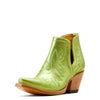 Botín Vaquero Dixon Electric Green Apple Tacón Bajo