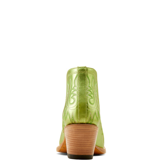 Botín Vaquero Dixon Electric Green Apple Tacón Bajo